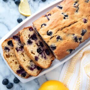 healthy lemon blueberry bread