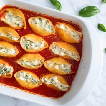 spinach and ricotta stuffed shells