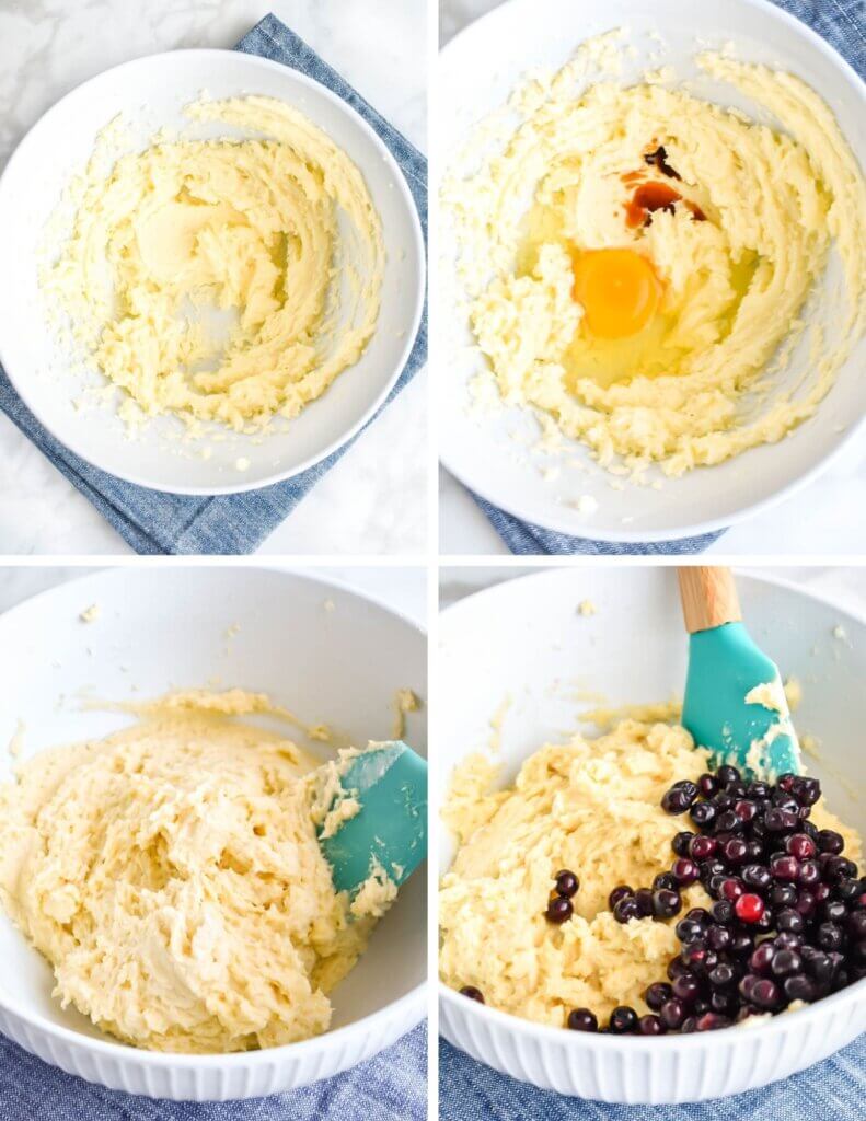Steps for making Blueberry Muffin Tops