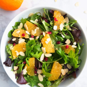 orange pomegranate salad with fresh citrus slices
