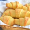 homemade crescent rolls in a basket