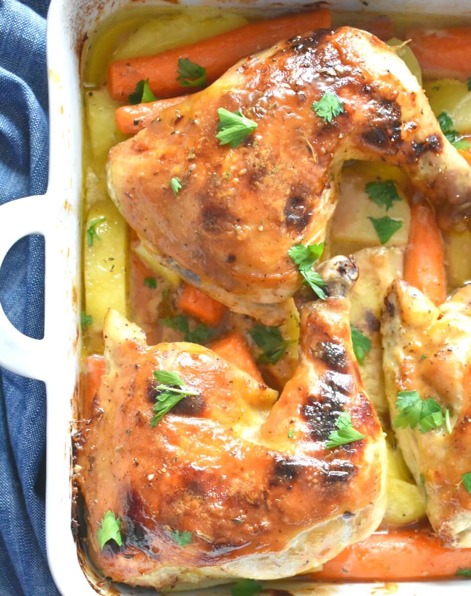 Maple Dijon Chicken Leg Quarters Dinner - Herbs & Flour