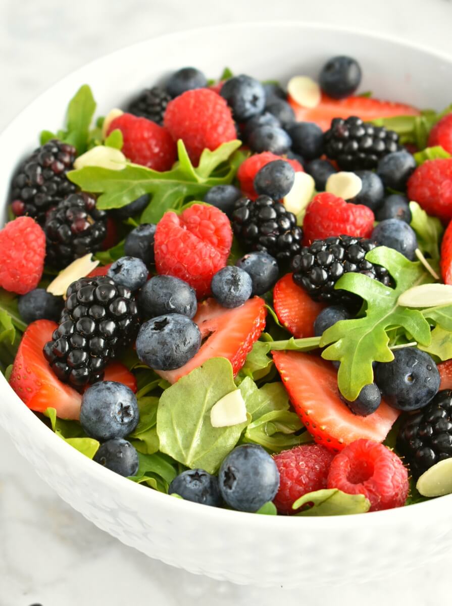 Mixed Berry Arugula Salad 