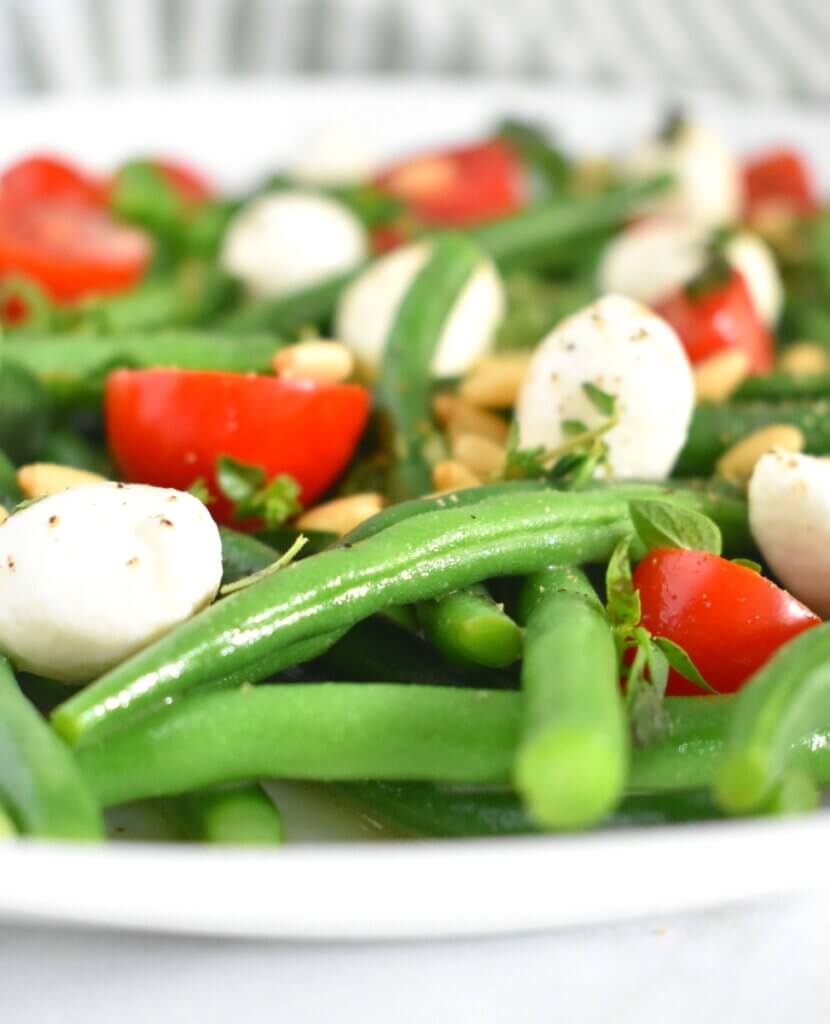 Green Bean Salad with Lemon Herb Vinaigrette close up