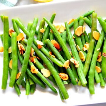 Green Beans Almondine Platter
