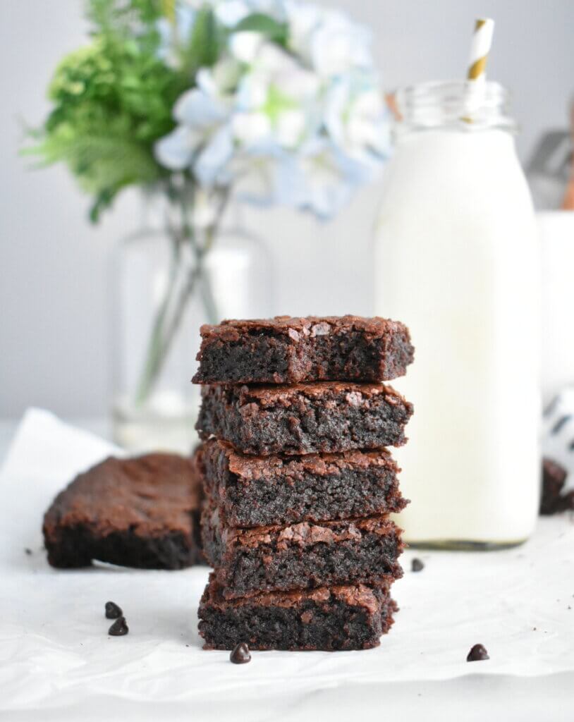 stack of Homemade Brownies