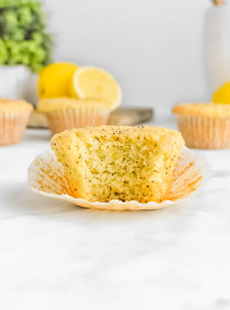 almond flour lemon poppy seed muffin
