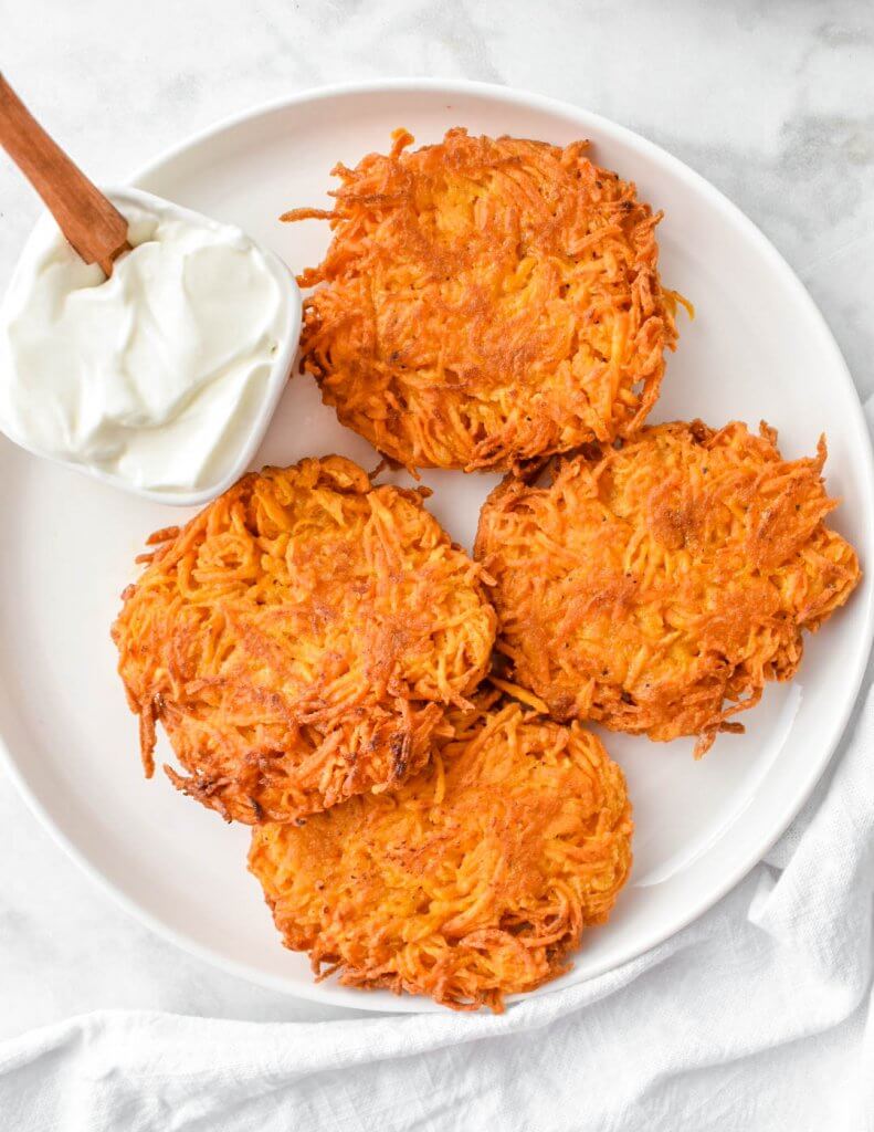 Plate of Sweet Potato Hash Browns