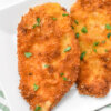Crispy Chicken Cutlets on a platter