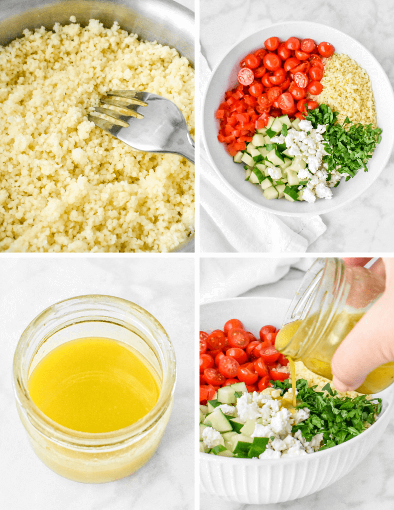 steps for making Mediterranean Couscous Salad
