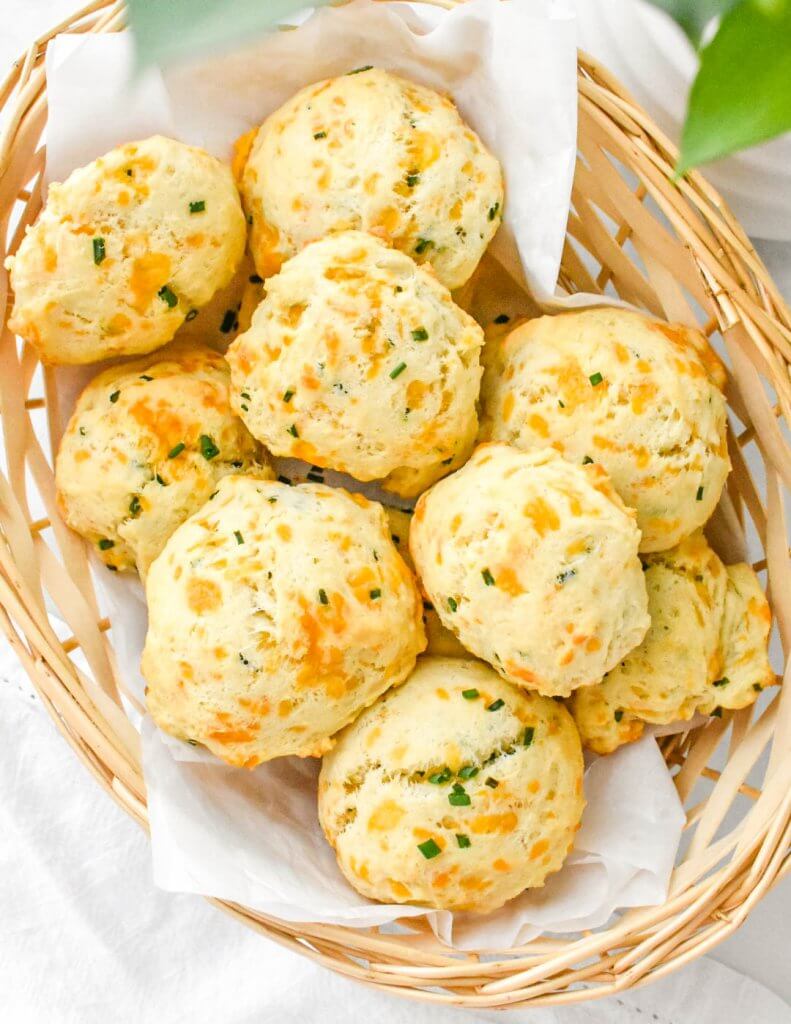 Basket of Cheddar Chive Biscuits