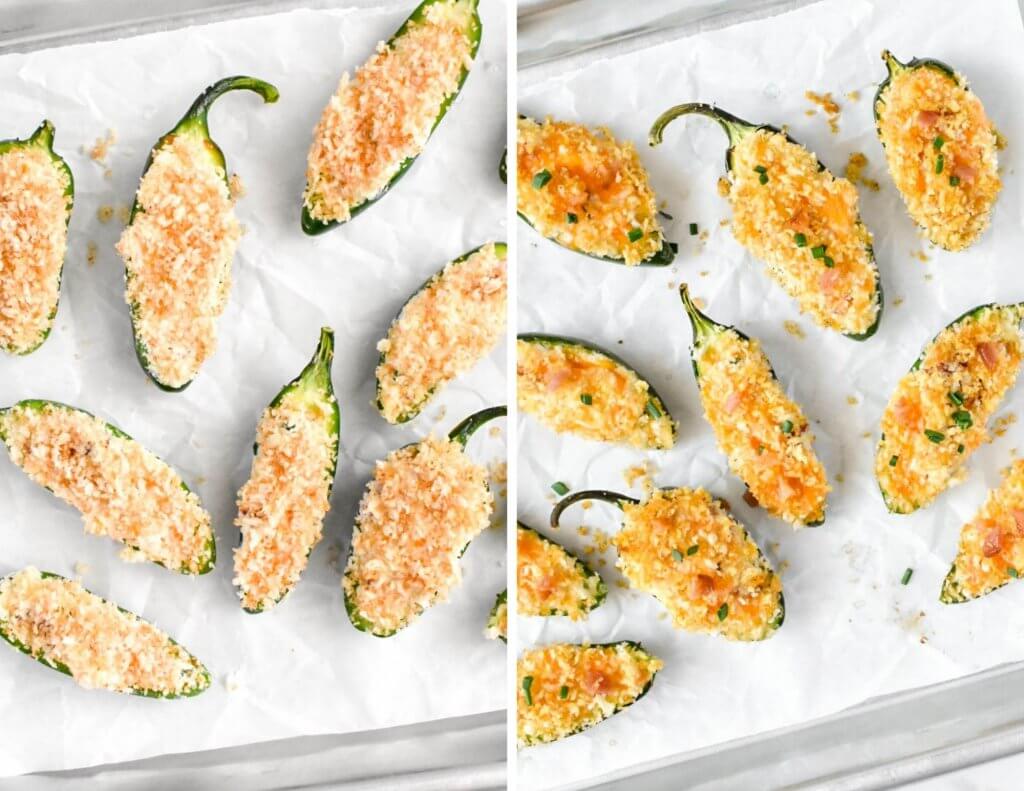 Pre-baked and Baked Jalapeno Poppers