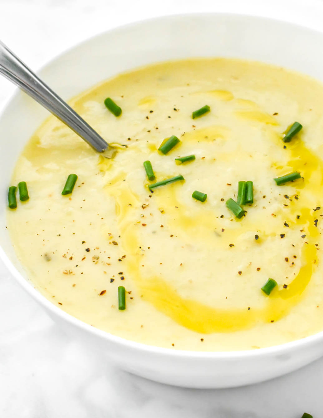 Creamy Potato Leek Soup - Herbs & Flour
