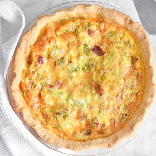 Bacon & Leek Quiche Herbs & Flour