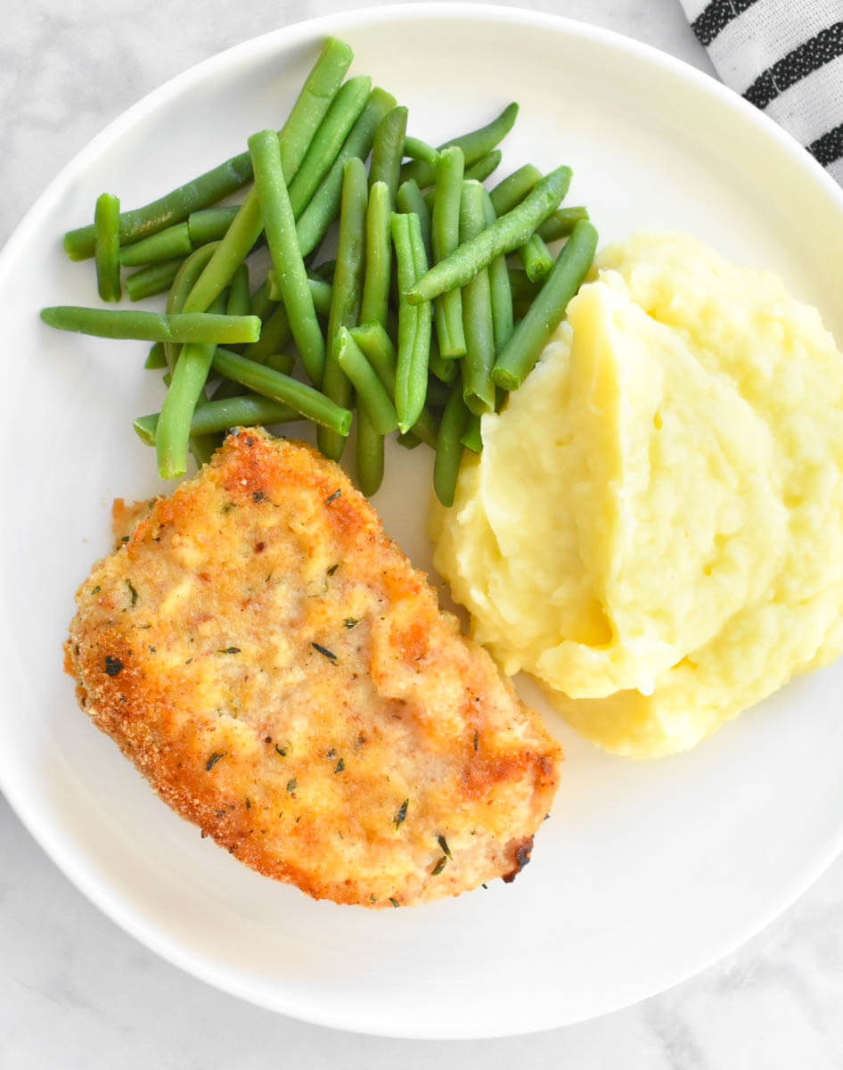Baked Breaded Pork Chops Herbs & Flour