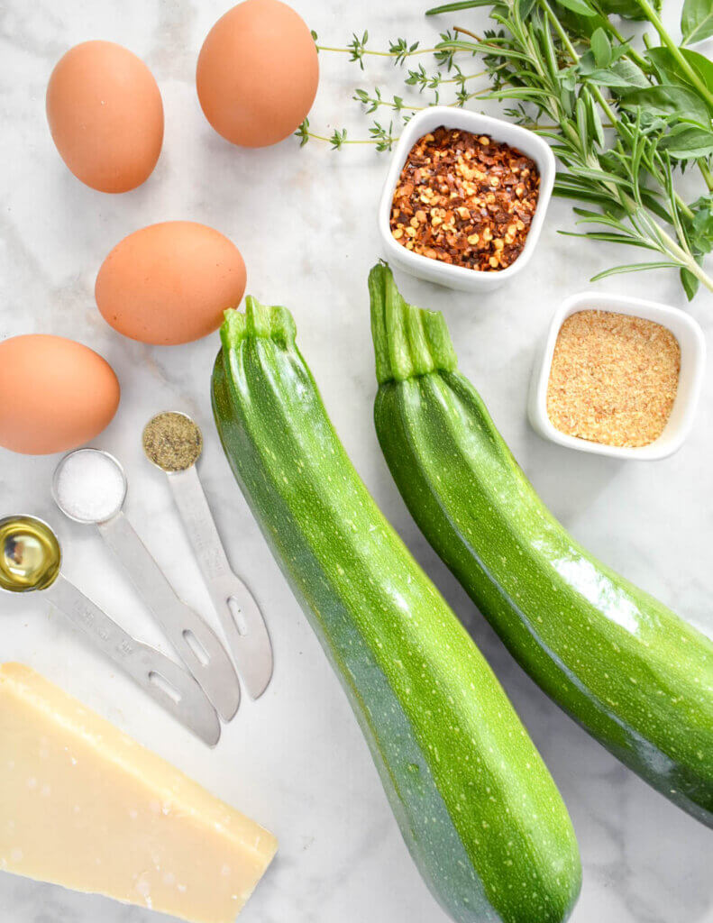 Ingredients for Zucchini Egg Nests