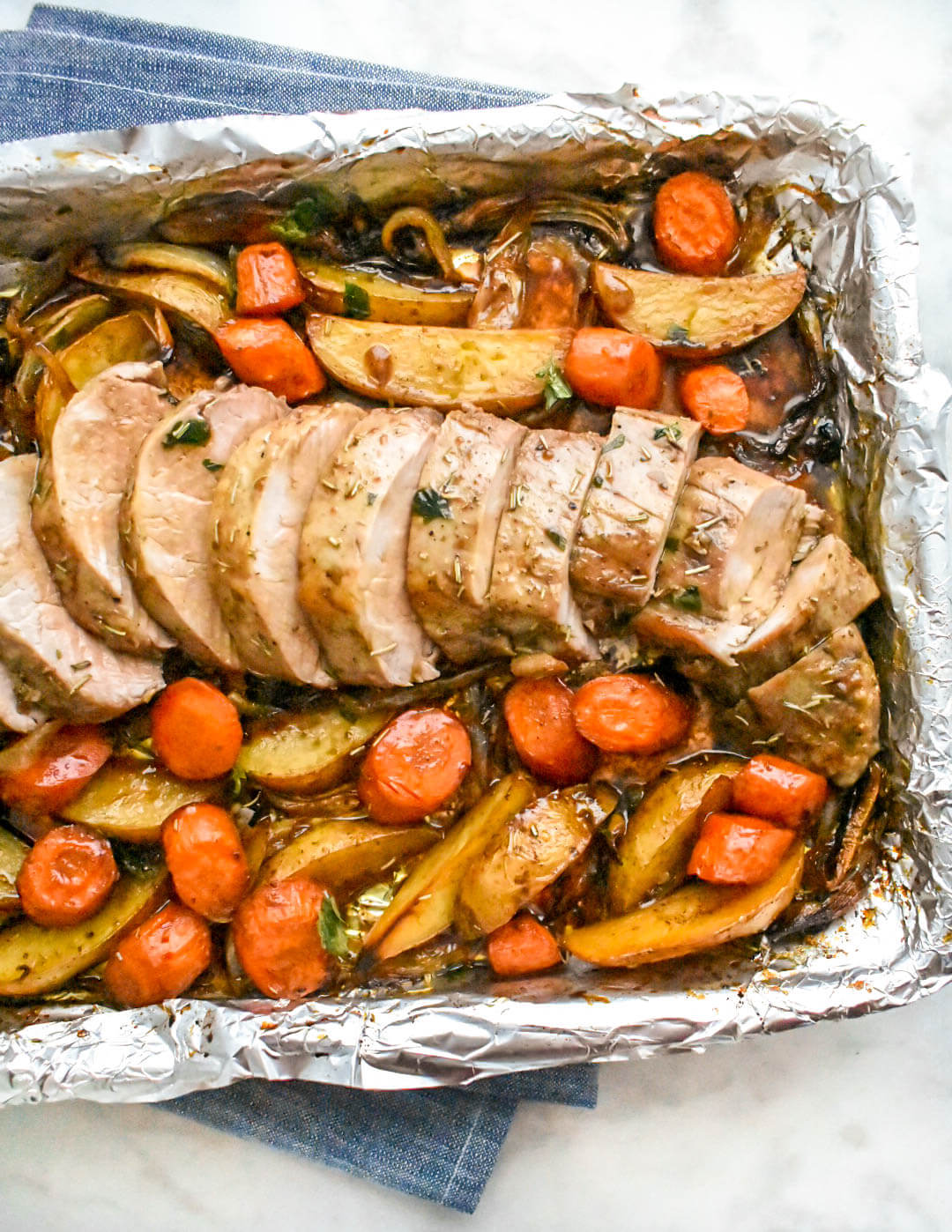 Pork Tenderloin Sheet Pan Dinner Herbs & Flour