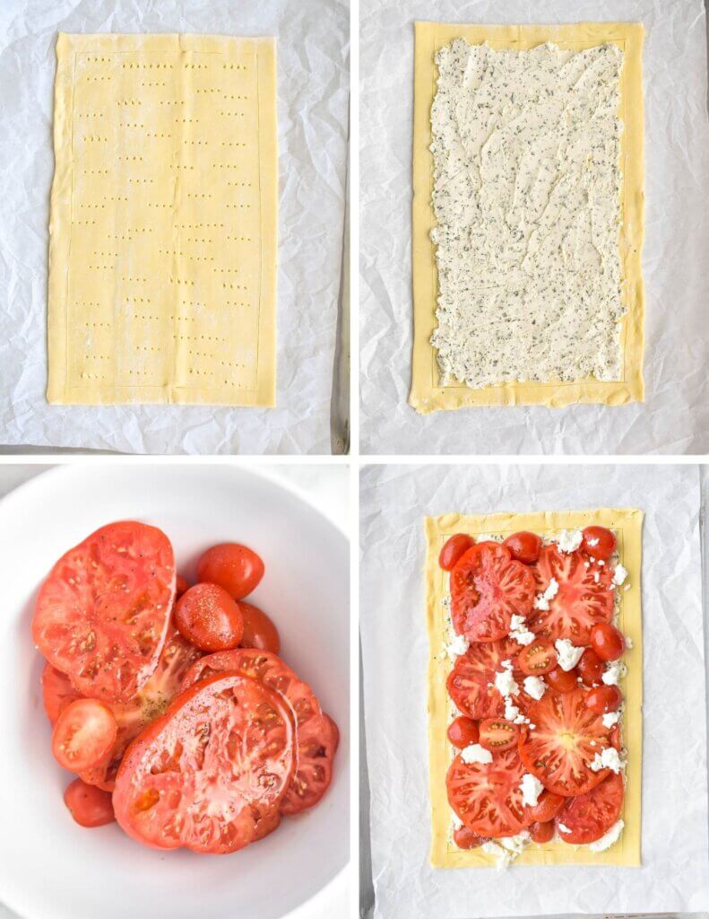 Steps to Make Puff Pastry Tomato Tarts