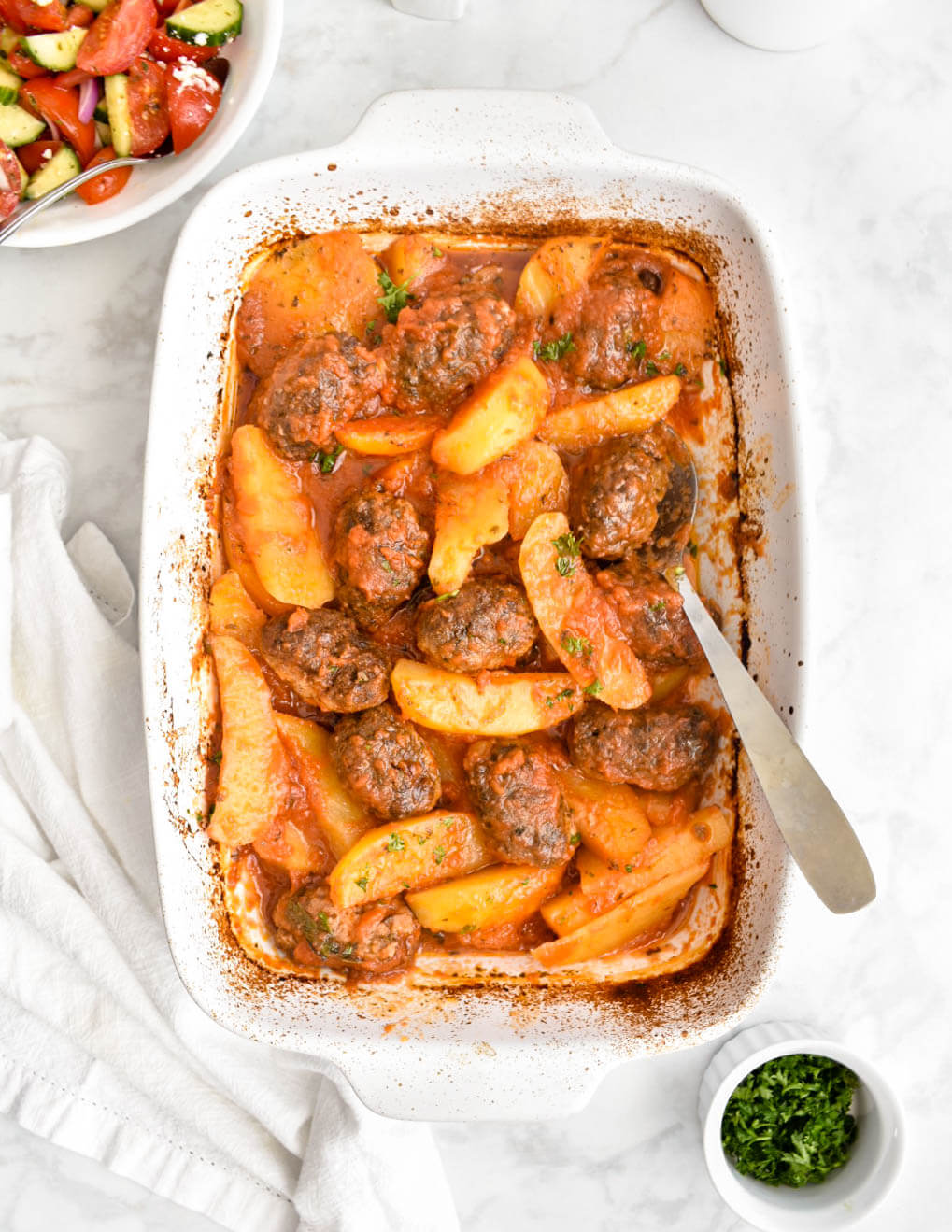 Soutzoukakia Me Patates - Herbs &amp; Flour