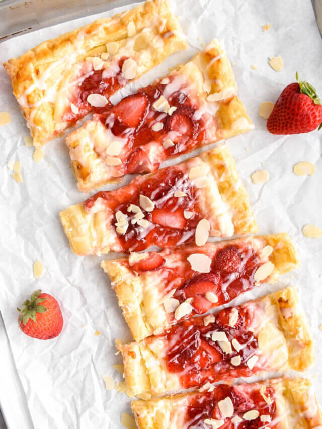 Easy Strawberry Danish with Puff Pastry