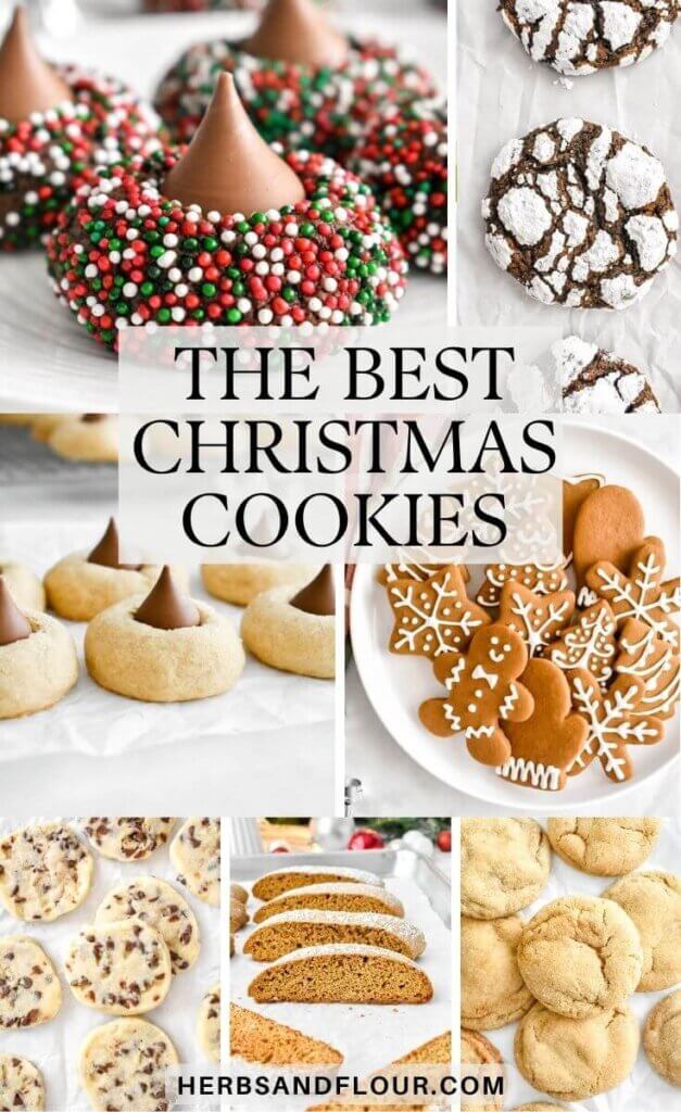 Photo collage of the best christmas cookies with the text "The Best Christmas Cookies"