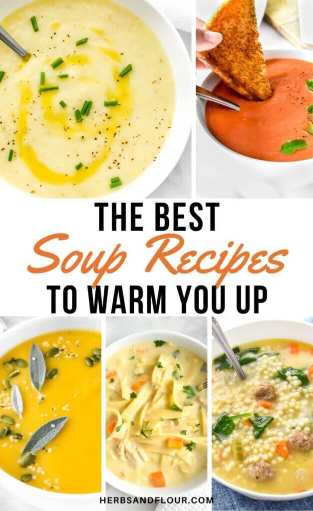 The best recipes to warm you up photo collage.
