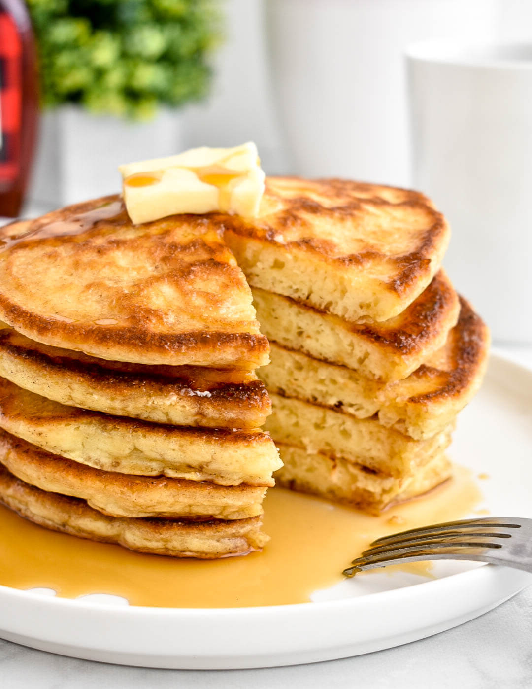 Fluffy Buttermilk Pancakes Recipe Herbs Flour