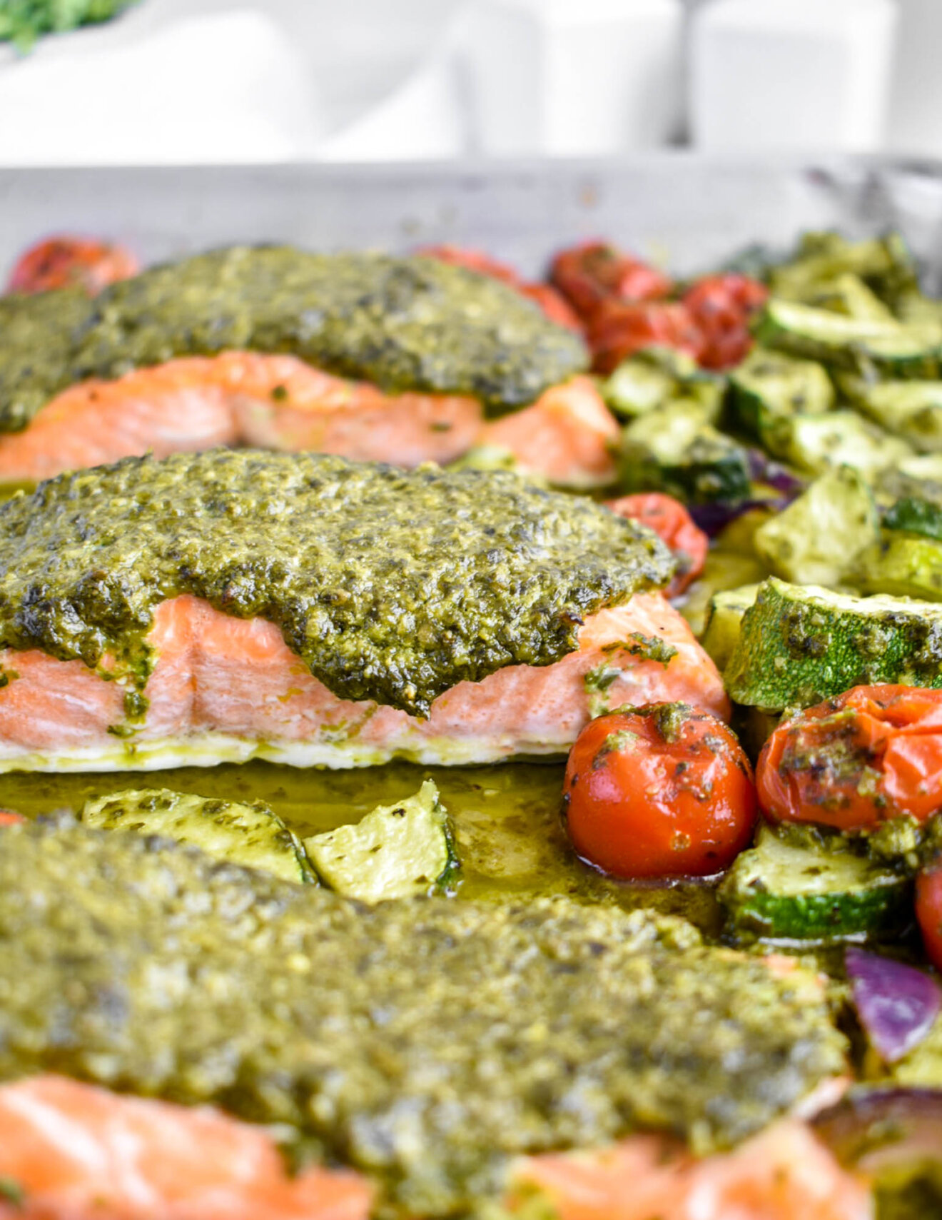 Baked Pesto Salmon Recipe - Herbs & Flour